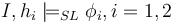 I,h_i \models_{SL} \phi_i, i = 1,2